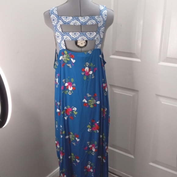 NWT Matilda Jane Sz XXL  Dress with Ladder Back, Floral Midi w/ Pockets, Lagen - Picture 4 of 8